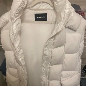 Fashion Nova Men's White Puffer Vest